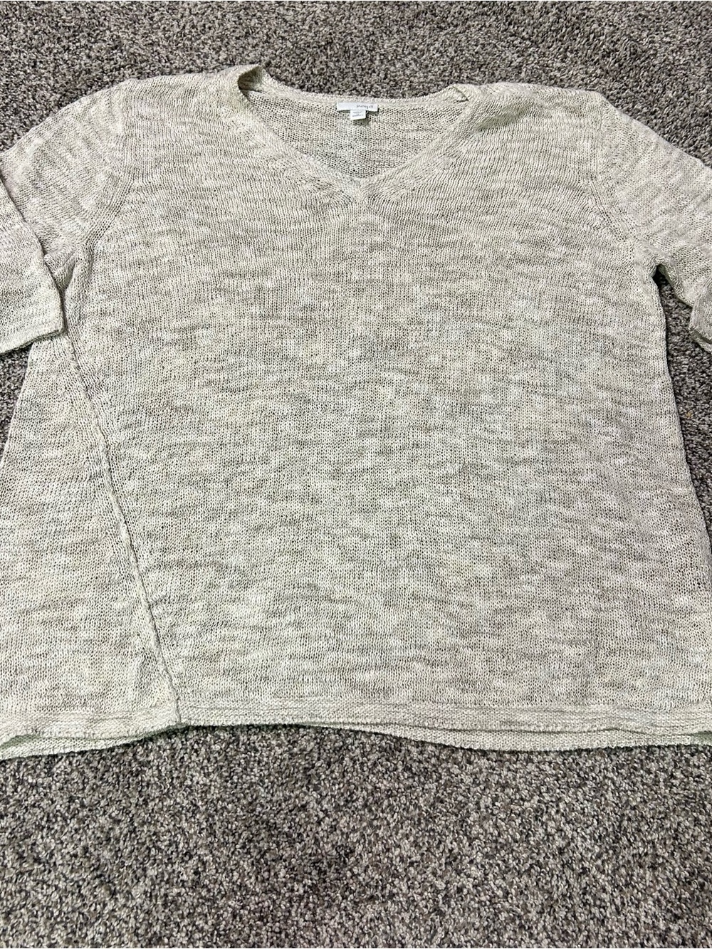J Jill Pure Jill Lightweight Sweater 1X Space Dye Neutral Colors Casual Comfort